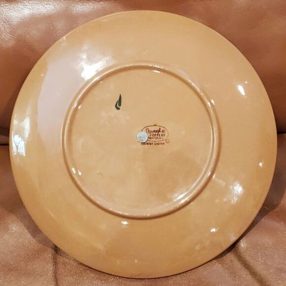 Vintage Stagl Pottery Country Garden 10" Tidbit Serving Plate Tray Stagle Stragl - Picture 8 of 10